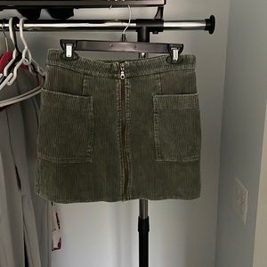 Corduroy olive green skirt